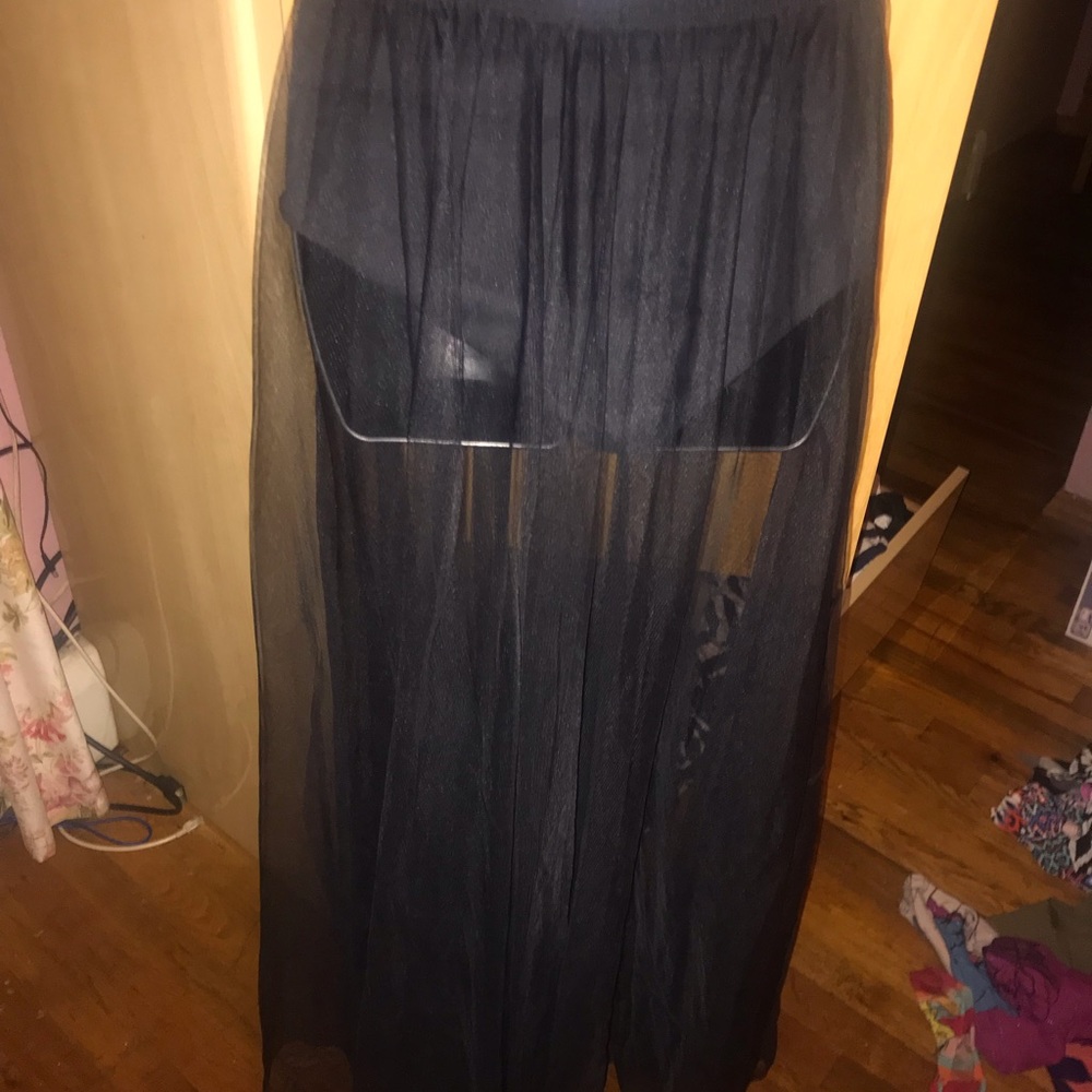 Skirt bathing suit bottom with long cover up - Picture 5 of 6